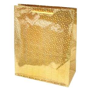 Arany ajándék tasak hologrammal, CREATIVE Special, L méret, 26x32x12 cm - Művészet & Hobbi