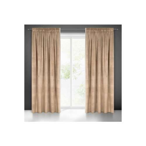 Melanie sötét bézs bársony sötétítő függöny 140x270 cm