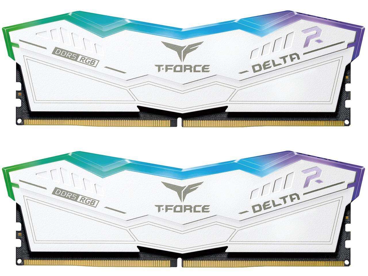 Teamgroup 32gb / 5600 t-force delta rgb white ddr5 ram kit (2x16gb)