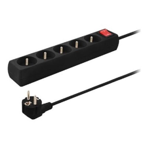 Savio LZ-03 250V 5-Socket Power Strip 5m - Black