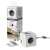 Allocacoc PowerCube Extended 4 aljzatú elosztó 2 USB porttal, fehér, csomagolás
