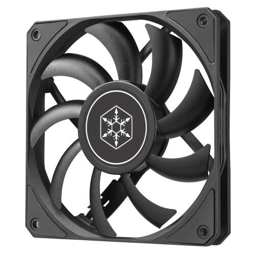 SilverStone Air Slimmer 120 120mm PWM ventilátor, fekete, elülső nézet