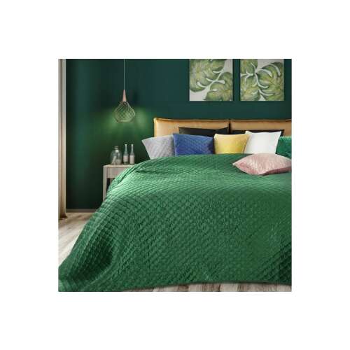 Ariel bársony ágytakaró Zöld 170x210 cm 39406531