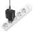 LogiLink LPS246 5-outlet power strip with a phone charger plugged in