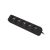 Black Lanberg power strip with 5 French-type outlets and child protection