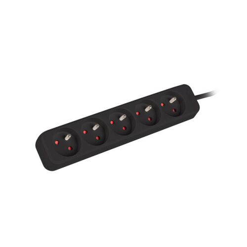 Lanberg 5-outlet power strip with child safety, 1.5m cable