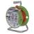 ActiveJet AJE-PB/20M 230V extension reel with 4 sockets, 20 meters long, green and orange