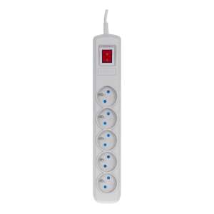 ActiveJet ACP-5GN 1.5M SZ Разклонител с 5 гнезда и превключвател, сив, 1.5m - Activejet