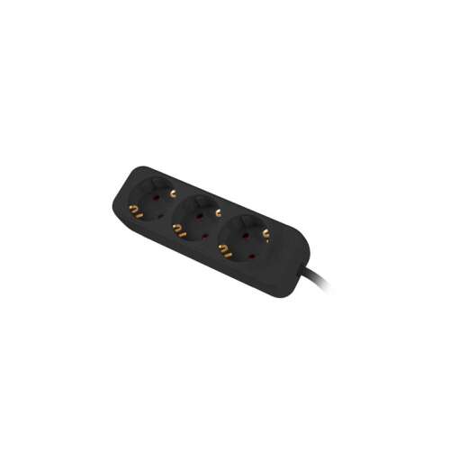 Lanberg PS0-03F-0150-BK 3-socket power strip 1.5m - Black