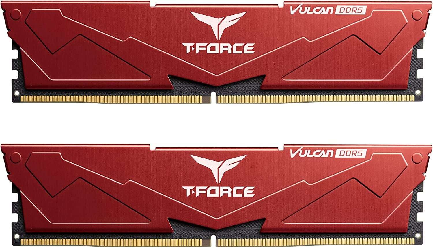 Teamgroup 32gb / 5600 t-force vulcan red ddr5 ram kit (2x16gb)