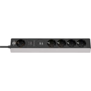 Brennenstuhl 1159780615 5-socket power strip - Black/Grey (1.5m) 99111148 - Brennenstuhl Power Strip