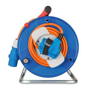 Brennenstuhl Garant-G CEE 220V 16A IP44 tambur prelungitor cu cablu de 25m, albastru și portocaliu - Prelungitoare