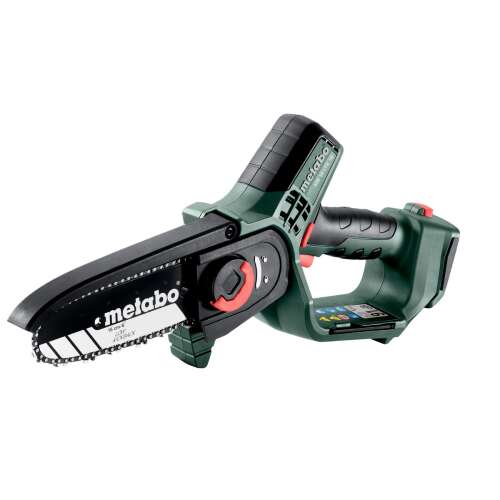 Акумулаторен трион Metabo MS 18 LTX 15, зелен и черен, с верига и шина
