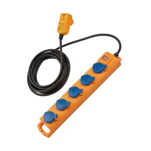 Brennenstuhl Super-Solid SL544 230V Steckdosenleiste mit 5 Steckdosen 5m - Orange 130982122 - Verteiler