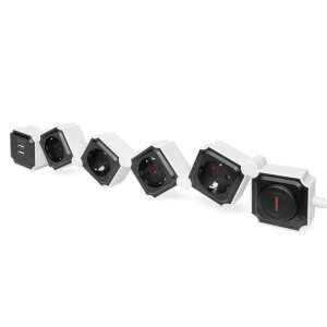 DIGITUS Steckdosenleiste 4x + 2USB, Schalter, Flexibel 1,6m 99112013 - Digitus