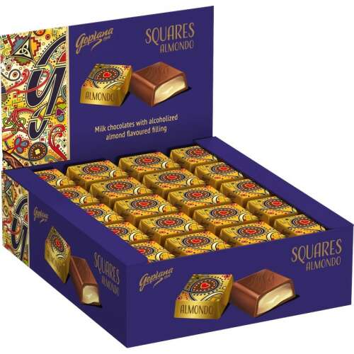 Goplana Squares Almond TejCsokoládé - Mandulás Töltelékkel - 16,67g