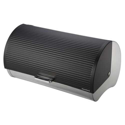 Klausberg B-7269 pojemnik na chleb czarny ze stalowymi akcentami