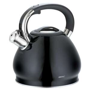 Черен чайник Kinghoff с обем 3,4 литра с чучур и дръжка от неръждаема стомана - Kinghoff