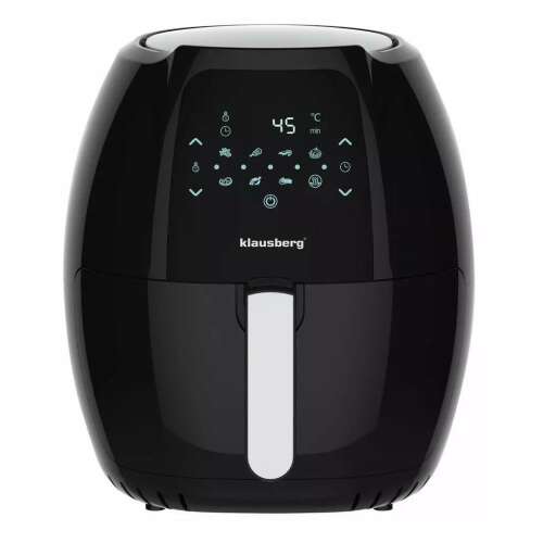 Friteuza cu aer Klausberg, neagră, capacitate 7,7L, afișaj digital