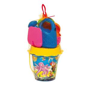 8 részes homokozó szett vödörrel, lapáttal, locsolókannával, szitával és formákkal - Homokozó játék