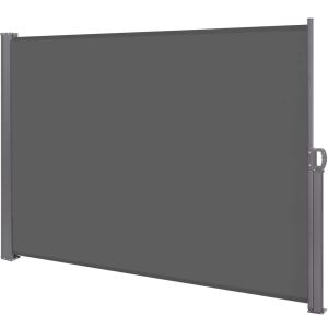Springos 250x160cm dark grey retractable privacy screen - Privacy Screen