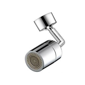 Waterpro Chrome Swivel Faucet Aerator - Angled View - Faucet
