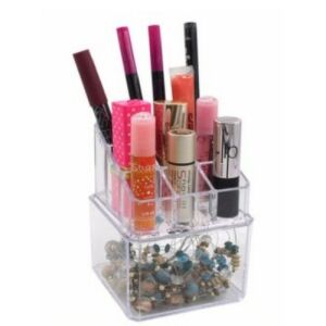 Akril Sminkrendszerező - 9 Rekeszes, 2 Szintes, Átlátszó 143633119 - Kozmetikai rendszerező