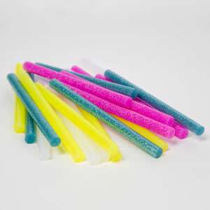 20 pack of 7mm x 100mm fluorescent glitter glue sticks for hot glue guns - Glue gun stick