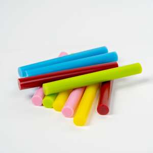 10 pack of 11mm x 100mm macaron colored hot glue sticks - Glue gun stick