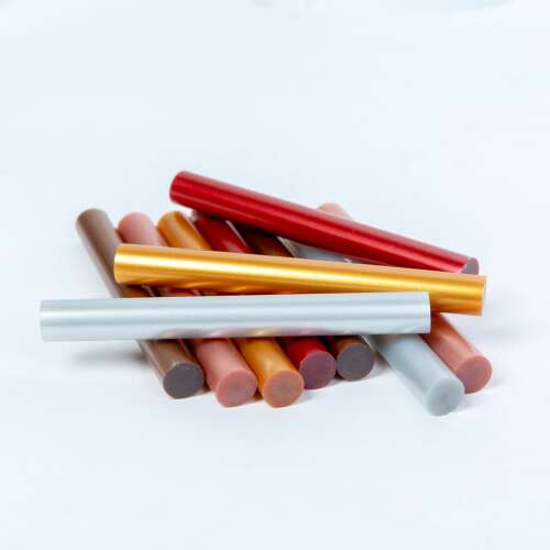 10 pack of 11mm metallic colored hot glue sticks, 100mm long