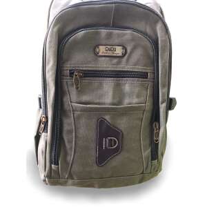 Khaki zöld vászon hátizsák több zsebbel, DeGo márka - Bőrönd &Táska