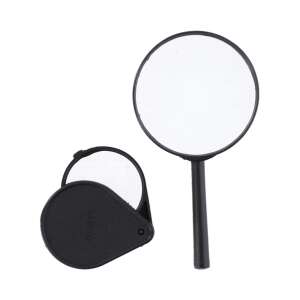 Set de lupe, 2 bucăți, negru, de mână, lupă - Lupe