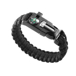 Náramok na prežitie náramok 5v1 Compass Pazúrik povraz Nôž Parakord povraz