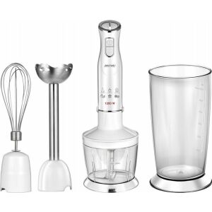 MPM MBL-36 1200W Set blender de mână alb cu tel, tocător și pahar gradat - MPM