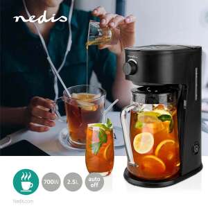 Nedis jeges kávé és jeges tea készítő 2.5L üvegedénnyel, fekete - Teafőző