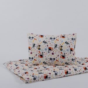 NAT. Súprava detskej posteľnej bielizne s potlačou hospodárskych zvierat, 2-dielna súprava - Posteľná bielizeň