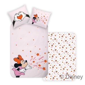 Disney Baby Minnie Mouse 2-dielna súprava posteľnej bielizne (90x130cm) s obliečkou na vankúš a prikrývku - Posteľná bielizeň