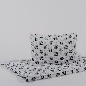NAT Panda 2-dielna súprava posteľnej bielizne pre predškolákov - obliečka na prikrývku 90x130cm a obliečka na vankúš 40x50cm - Posteľná bielizeň
