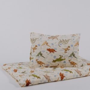 NAT Dinoszaurusz 2-piece bedding set (90x130/40x50 cm) with dinosaur print - Bedding - Preschool