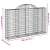 vidaXL horganyzott vas gabion kosár, 200x30x120/140 cm, íves, méretek
