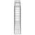 vidaXL horganyzott vas gabion kosár, 200x30x120/140 cm, íves, oldalnézet