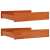 vidaXL 2 db tömör fenyőfa ágyneműtartó fiók, viaszbarna, felülnézet
