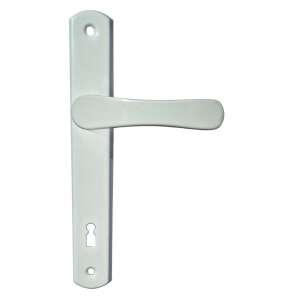 Larina Weißer Türgriff mit quadratischem Schild, 88 mm, BB - Türknäufe & Türklinken