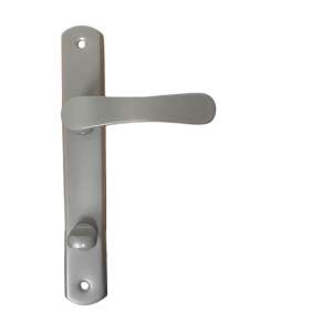 Larina Grey Square Door Handle with Escutcheon, 90 mm - Open shutter