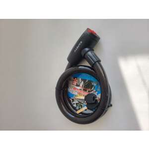 KMT Style kerékpárzár extra erős lánccal, feltekert állapotban, a zármechanizmus és a kulcs látható - Kerékpár zár