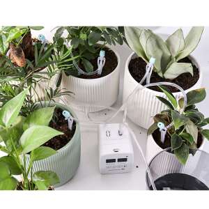 AxaCube automata öntözőrendszer 15 cserepes készlettel, csepegtető öntözés, időzítő, elemes vagy hálózatra csatlakoztatva, ideális lakás/ház - Csepegtető öntöző