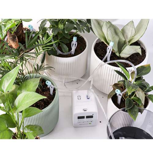 AxaCube automata öntözőrendszer 15 cserepes készlettel, csepegtető öntözés, időzítő, elemes vagy hálózatra csatlakoztatva, ideális lakás/ház