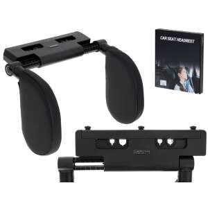 Állítható autós fejtámasz, fekete, Waytogrow, fejtámasz autós üléshez, nyakvédő, utazási párna - Autós könyöklő
