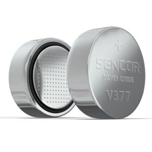 Sencor V377 Silberoxid Batterie Vorder- und Rückansicht - Sencor