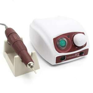 Strong 207 professional nail grinder, white and burgundy, with handpiece and foot pedal - OEM